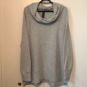 Yogalicious Light Gray Cowl Neck Oversized Sweater Size 1X